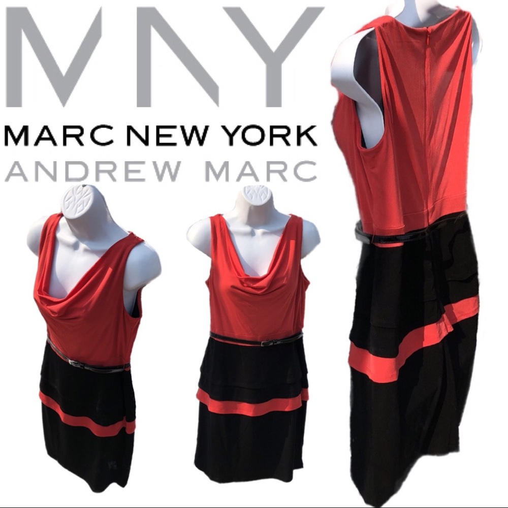 🛑CLEARANCE‼️ Marc New York Colorblock dress Black and melon, size 8